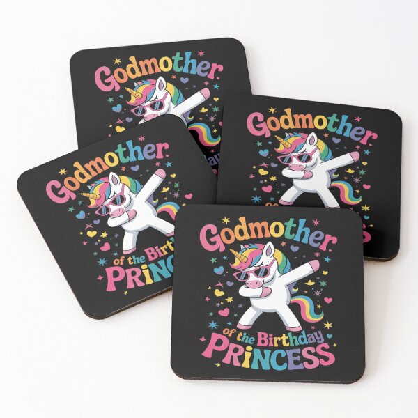 Item preview, Godmother of the Birthday Princess Girl Dabbing Unicorn  designed and sold by VerseFarm.