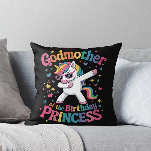 Item preview, Godmother of the Birthday Princess Girl Dabbing Unicorn  designed and sold by VerseFarm.