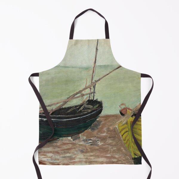 Item preview, Etude De Bateaux Sur La Plage Detretat by Claude Monet: Coastal Impressionist Print designed and sold by artofuniverse.