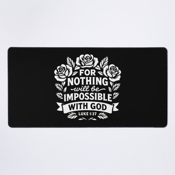 Item preview, Luke 1:37 For Nothing Will Be Impossible With God designed and sold by plushism.