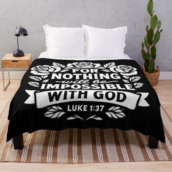 Item preview, Luke 1:37 For Nothing Will Be Impossible With God designed and sold by plushism.