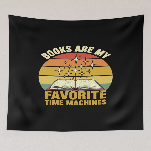 Item preview, Books Are My Favorite Time Machines – Retro Sunset Book Lover Gift for Readers, Writers & Dreamers designed and sold by Bright Nest Studio.