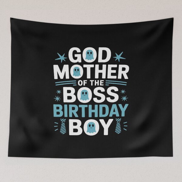 Item preview, Godmother Of The Boss Birthday Boy Baby Decor Family Matchin  designed and sold by VerseFarm.