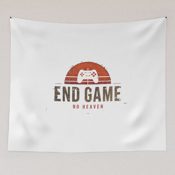 Item preview, END GAME – No Heaven ? Retro gaming vibes for true gamers. Perfect for t-shirts, stickers, hoodies & gifts. Minimal • Vintage • Gamer style    designed and sold by No Heaven.