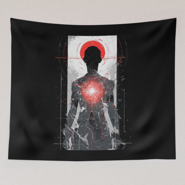 Item preview, Crimson Core – Futuristic Cyber Entity designed and sold by wolfgangrainer.