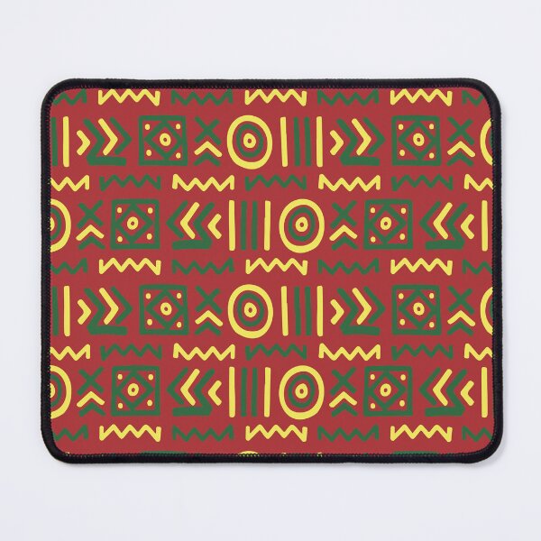 Item preview, Authentic Bogolan pattern yellow red green designed and sold by Wolagno.