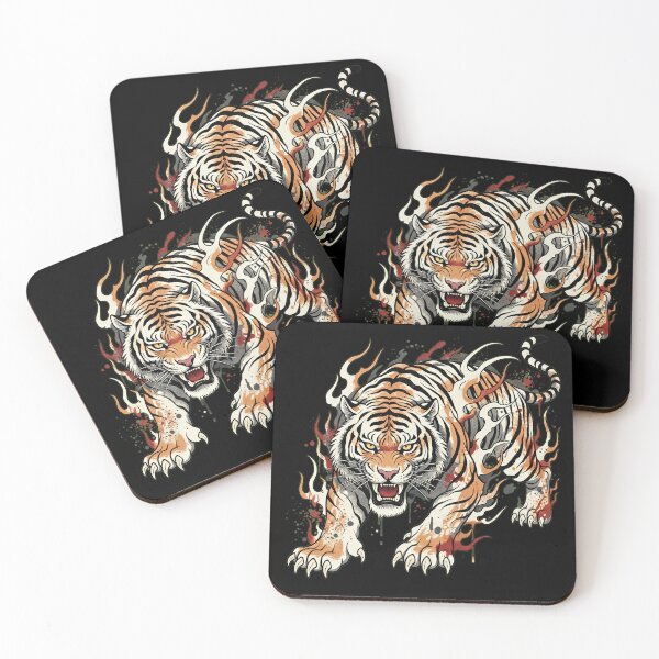 Item preview, Flaming Tiger Street Art designed and sold by SketchNStyle.