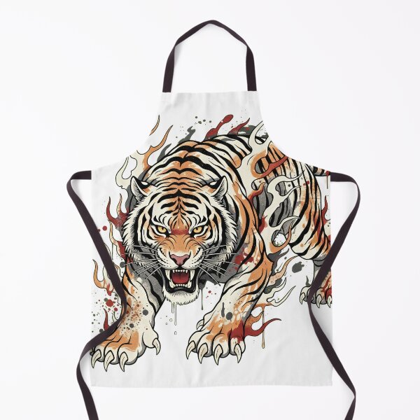 Item preview, Flaming Tiger Street Art designed and sold by SketchNStyle.