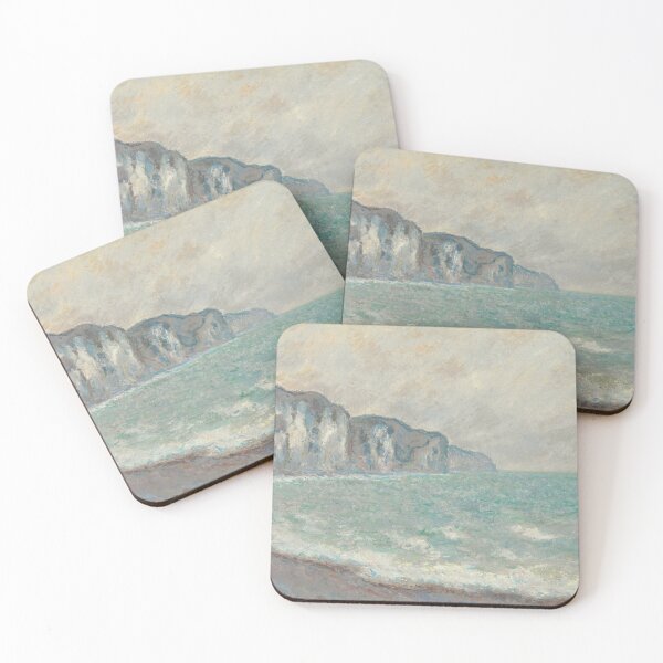 Item preview, Falaise De Pourville by Claude Monet: Coastal Cliff Impressionist Art Print designed and sold by artofuniverse.