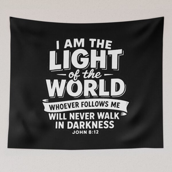 Item preview, John 8:12 I Am The Light Of The World  designed and sold by plushism.