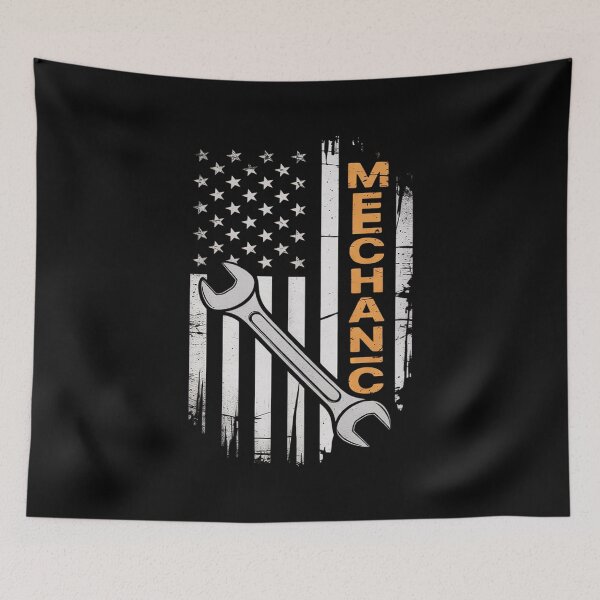 Item preview, Mechanic American Flag  designed and sold by KotexTemu.