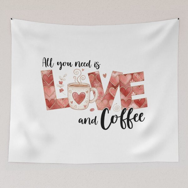 Item preview, All I Need is Love and Coffee designed and sold by Meryem Mamouni.