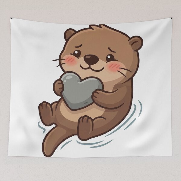 Item preview, You Are My Favorite Rock - Funny Otter Proposal designed and sold by Petzzz.