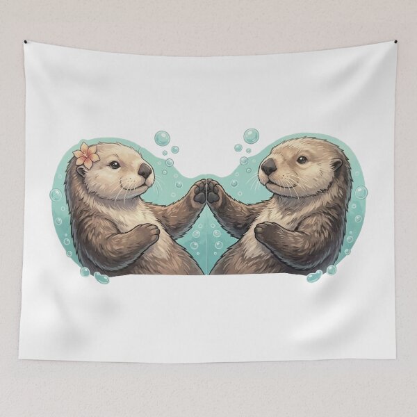 Item preview, Partners In Time - Otter Holding Hands Matching designed and sold by Petzzz.