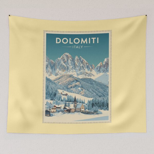Item preview, Dolomiti Vintage Travel Art - Mountain - Italy designed and sold by Wanderprintt.