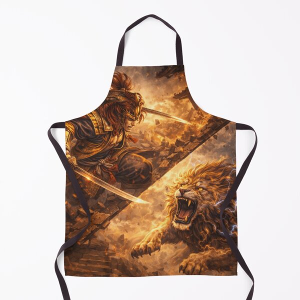 Item preview, Samurai vs Thunder Lion – Flames of Destiny | Mori no Akari Series designed and sold by Mori-no-Akari.