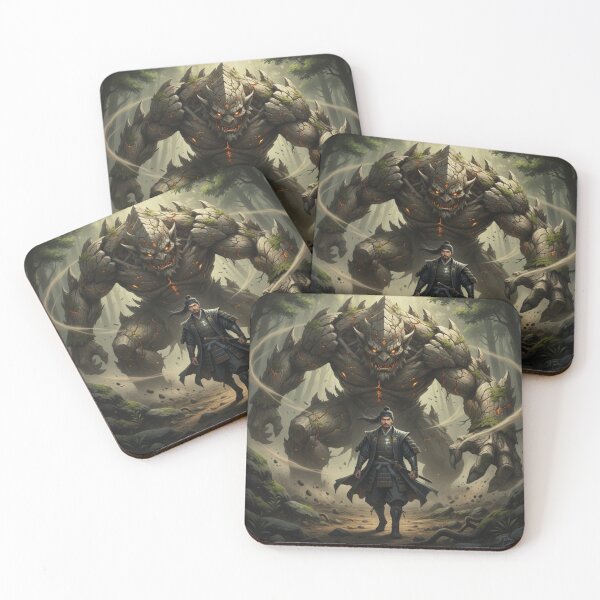 Item preview, Samurai vs Earth Titan – Guardian of the Ancient Forest | Mori no Akari Series designed and sold by Mori-no-Akari.