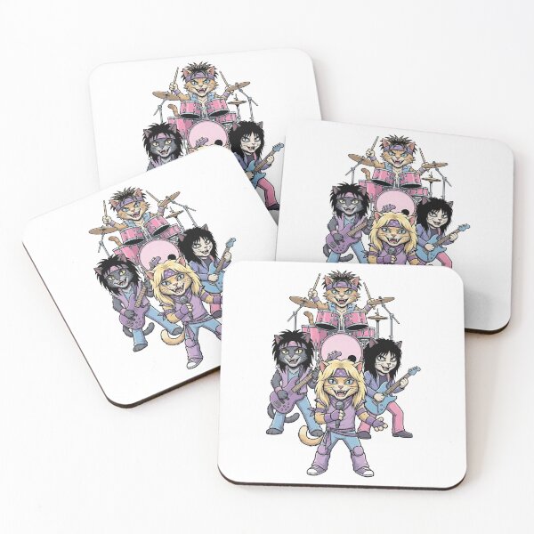 Item preview, Mewtley Crue - Kickstart My Purr Glam Metal Band designed and sold by Coldink.