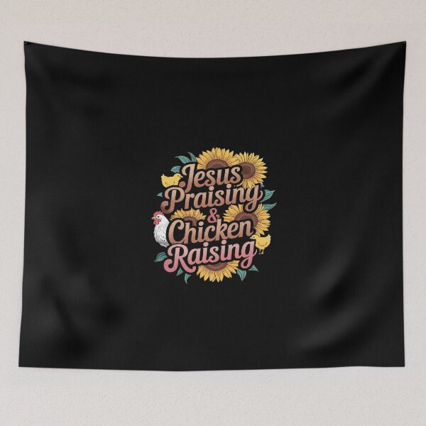 Item preview, Jesus Praising Chicken Raising Faith Farm Girls  designed and sold by SyntaxClaw.