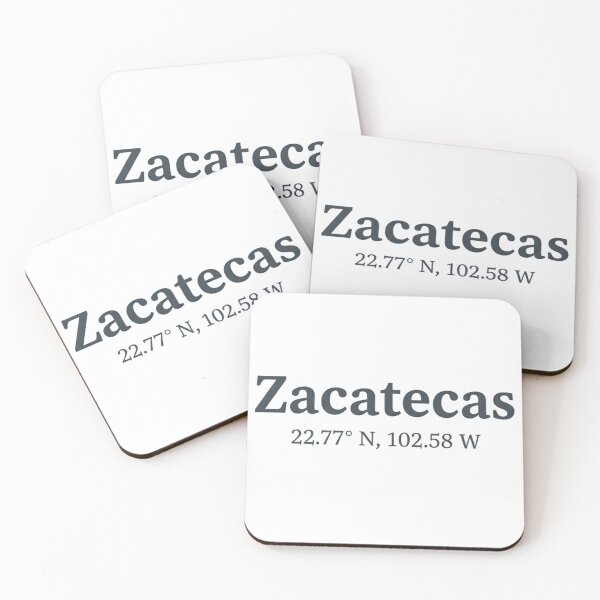 Item preview, Zacatecas Coordinates – Minimal Mexico Travel Typography designed and sold by KivaroArt.