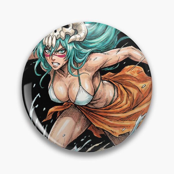 Item preview, Beach Green Haired Former Espada Tercera Arrancar Resurrection Gamuza Centaur Lance Hollow Mask Fan Art Portrait Poster T-Shirt Sticker Print Gift Brave Souls designed and sold by Senpaiwaves.