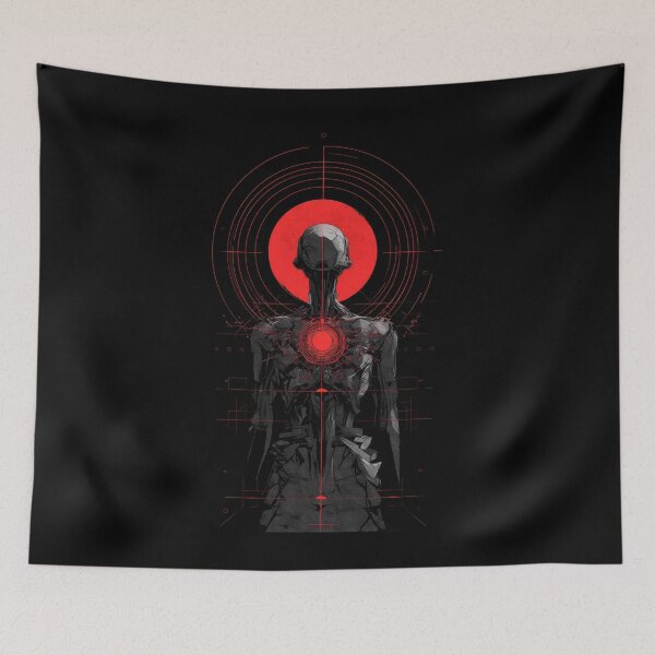 Item preview, Crimson Core – Futuristic Cyber Entity designed and sold by wolfgangrainer.