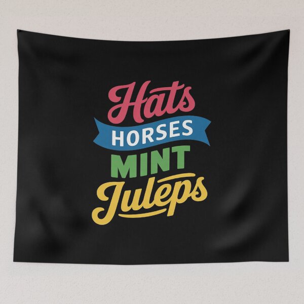 Item preview, Horse Racing Hats Horses and Mint Juleps Derby Horse  designed and sold by VerseFarm.