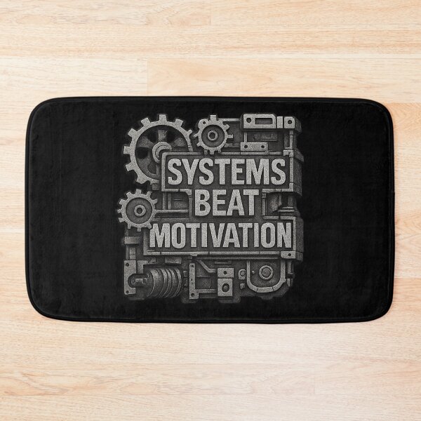 Item preview, Systems Beat Motivation - Industrial Brutalist Gear Design designed and sold by MKreative Studio.