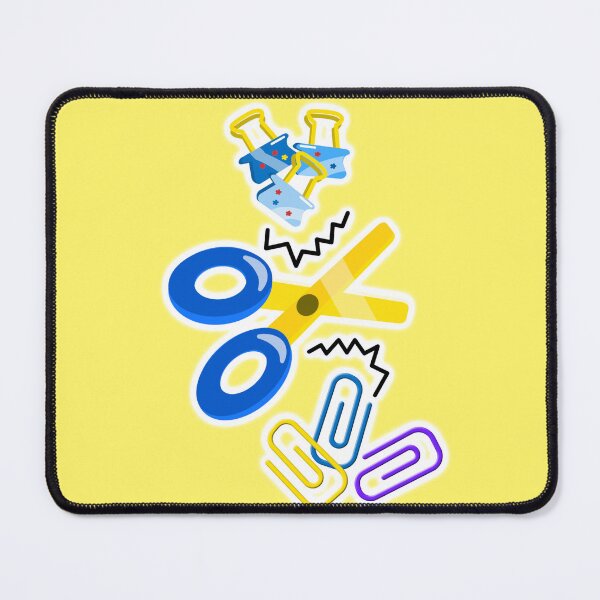 Item preview, Scissors & Paper Clips Illustration | Cute School Stationery Sticker designed and sold by steekeets.