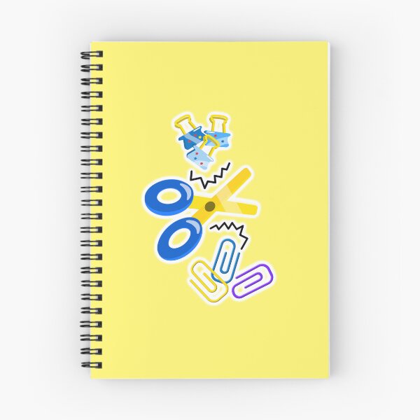 Item preview, Scissors & Paper Clips Illustration | Cute School Stationery Sticker designed and sold by steekeets.