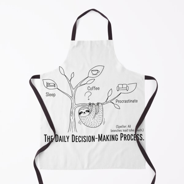 Item preview, Funny Sloth Daily Decision Tree - Procrastination & Coffee designed and sold by fethallah drissi.
