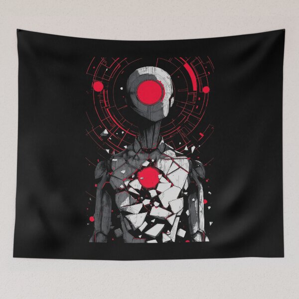 Item preview, Crimson Core – Futuristic Cyber Entity designed and sold by wolfgangrainer.