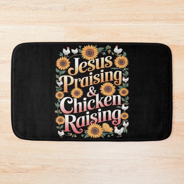 Item preview, Jesus Praising Chicken Raising Faith Farm Girls 4  designed and sold by MarryIsMonth.