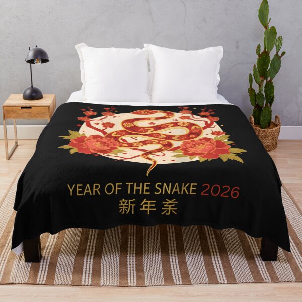 Item preview, Year of the Snake 2026 Chinese Lunar New Year Aesthetic Floral Snake designed and sold by ZyxDes.