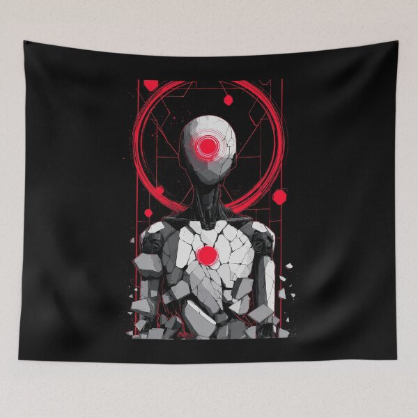 Item preview, Crimson Core – Futuristic Cyber Entity designed and sold by wolfgangrainer.