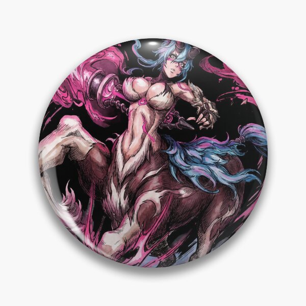 Item preview, Nelliel Green Haired Former Espada Tercera Arrancar Resurrection Gamuza Centaur Lance Hollow Mask Fan Art Portrait Poster T-Shirt Sticker Print Gift Brave Souls designed and sold by Senpaiwaves.