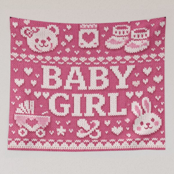 Item preview, Baby Girl Knitting Pattern – Sweet Pink Design for Birth designed and sold by Mauswohn.