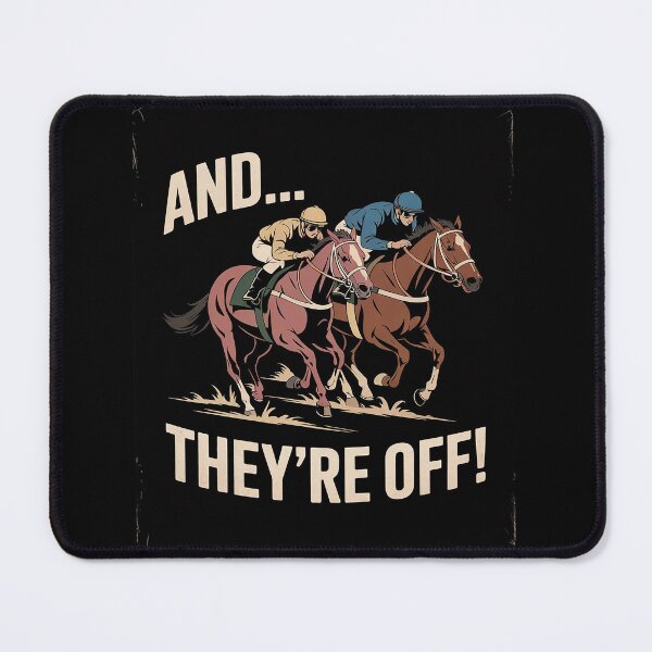 Item preview, Horse Racing Funny And They Are Off Race Track designed and sold by VerseFarm.