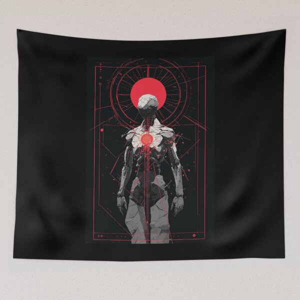 Item preview, Crimson Core – Futuristic Cyber Entity designed and sold by wolfgangrainer.