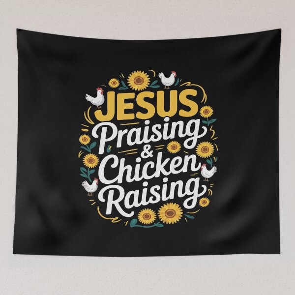 Item preview, Jesus Praising Chicken Raising Faith Farm Girls6  designed and sold by MarryIsMonth.