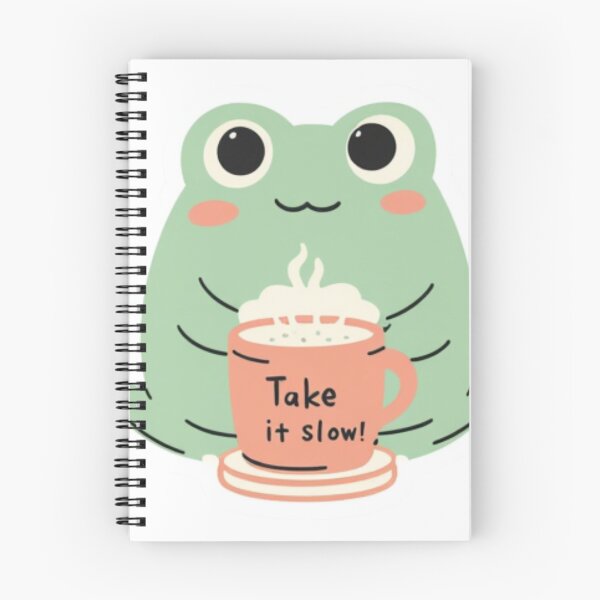 Aperçu de l'œuvre Autocollant Grenouille Mignonne Prendre Soin de Soi – Un doux rappel artistique pour la santé mentale créée et vendue par CaseMastery.