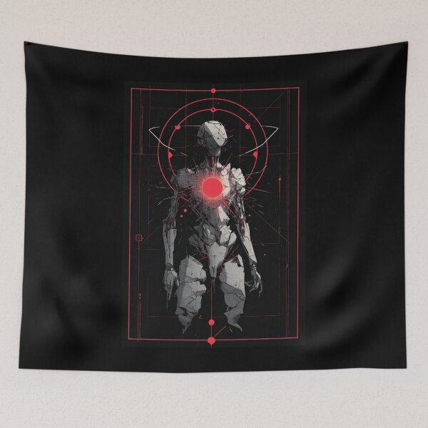Item preview, Crimson Core – Futuristic Cyber Entity designed and sold by wolfgangrainer.
