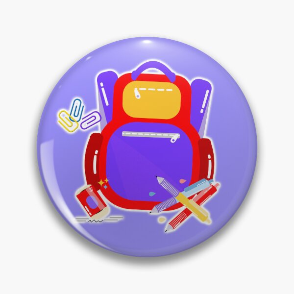 Item preview, Cute School Backpack with Stationery | Kids School Supplies Illustration designed and sold by steekeets.