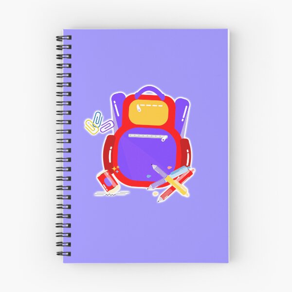 Item preview, Cute School Backpack with Stationery | Kids School Supplies Illustration designed and sold by steekeets.
