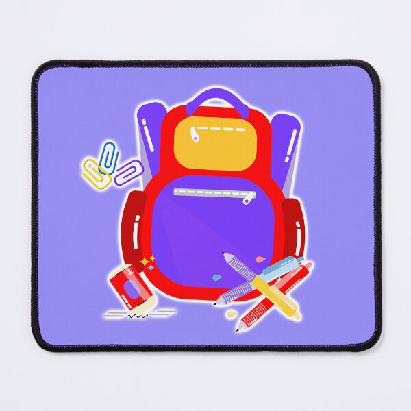 Item preview, Cute School Backpack with Stationery | Kids School Supplies Illustration designed and sold by steekeets.