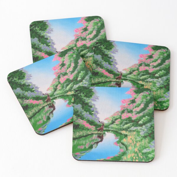 Item preview, Deer on the river's edge designed and sold by "mariadreamart".
