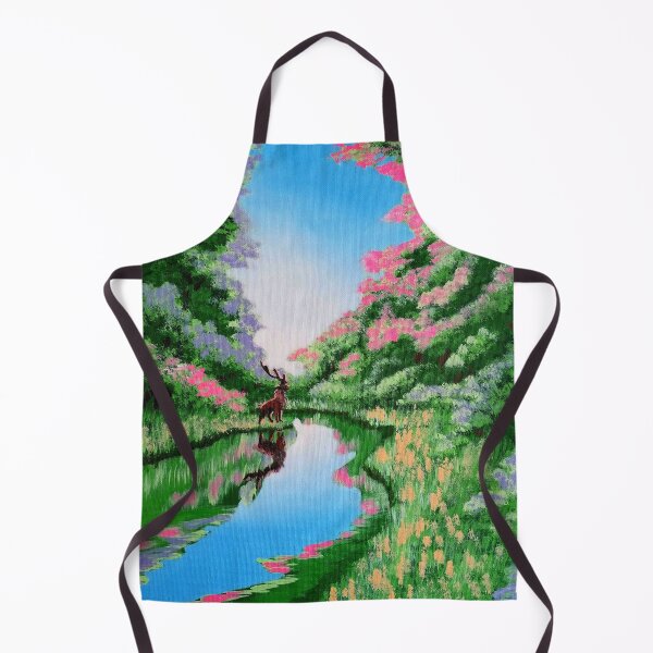 Item preview, Deer on the river's edge designed and sold by "mariadreamart".
