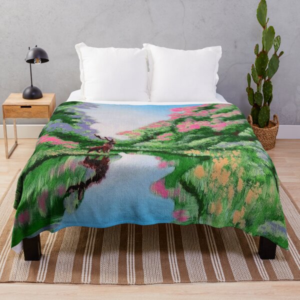 Item preview, Deer on the river's edge designed and sold by "mariadreamart".