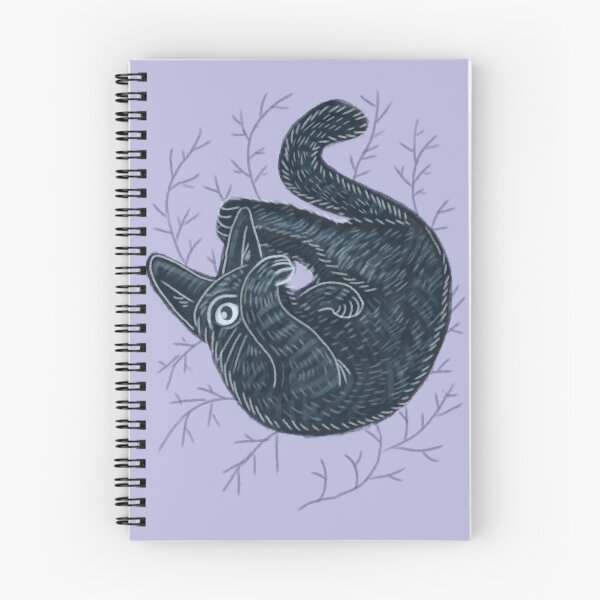 Item preview, Black Cat in Purple, a poster for cat lovers designed and sold by Dormitria.