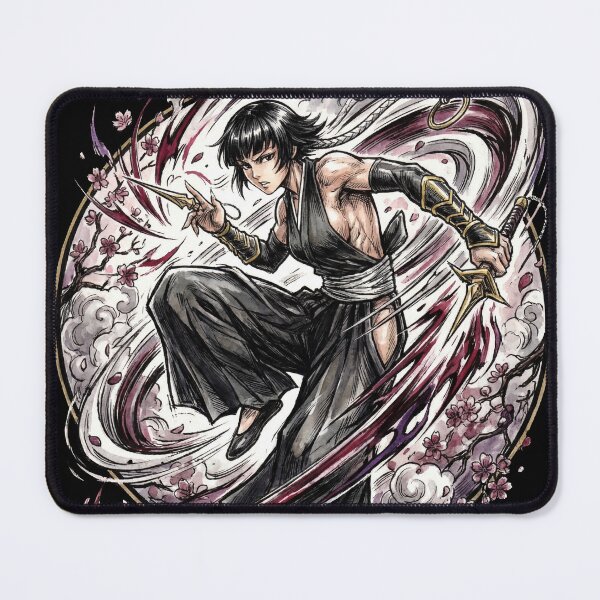 Item preview, Black Haired Stealth Captain Wasp Assassin Suzumebachi Bankai Jakuho Raikoben Second Division Fan Art Portrait Illustration Poster T-Shirt Sticker Print Gift designed and sold by Senpaiwaves.